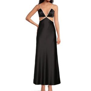 Gianni Bini black cut out satin dress